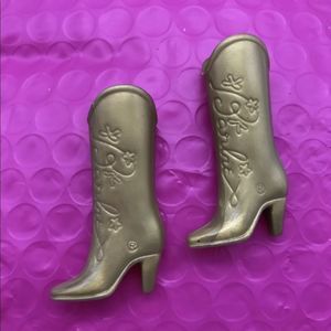 *VINTAGE GOLD🤠80s WESTERN BARBIE DOLL  #1757 PLASTIC COWBOY BOOTS--